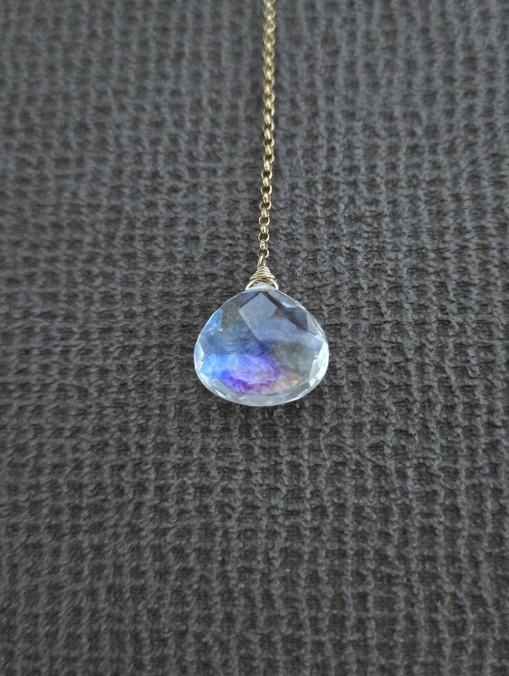 Rainbow🌈 Moonstone🌙 Y-Necklace - Picture 2 of 16